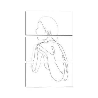 iCanvas "Shelter - One Line Nude" by Addillum 3-Piece Canvas Wall Art